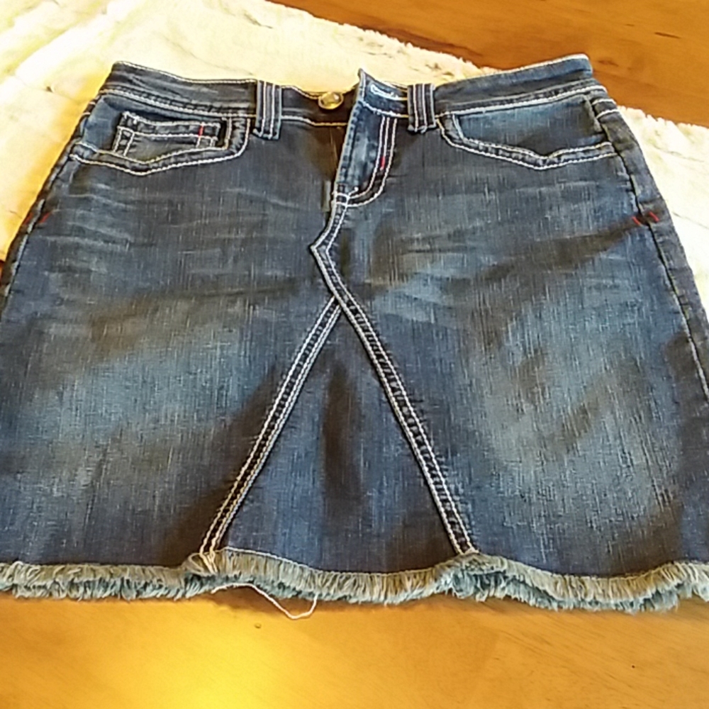 Denim mini skirt